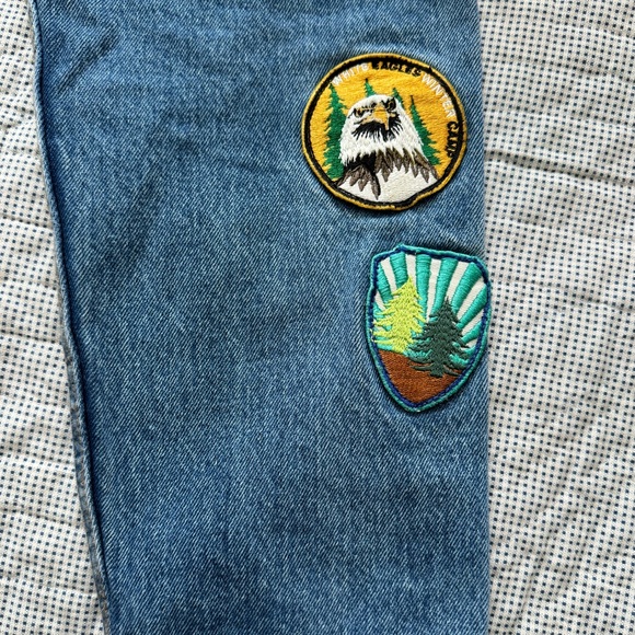 Zara denim jeans with patches - Picture 8 of 8